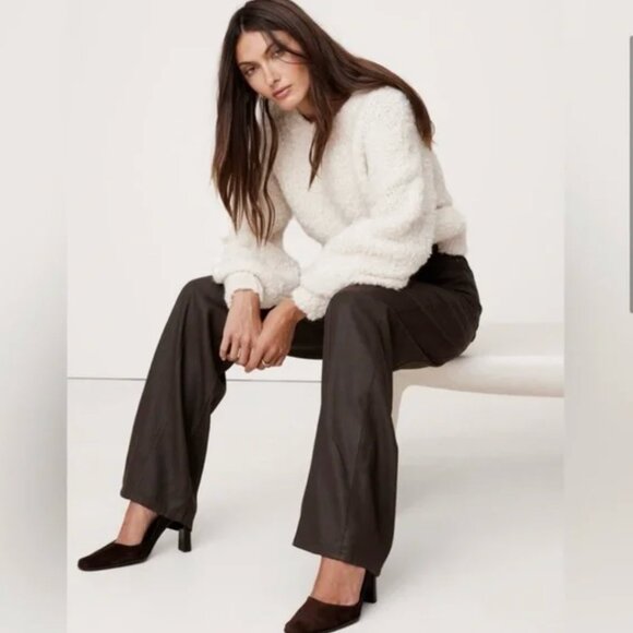 Banana Republic Coated Pintuck Jean in Chocolate Ganache - Size 27 Petite - NWT - Picture 4 of 7